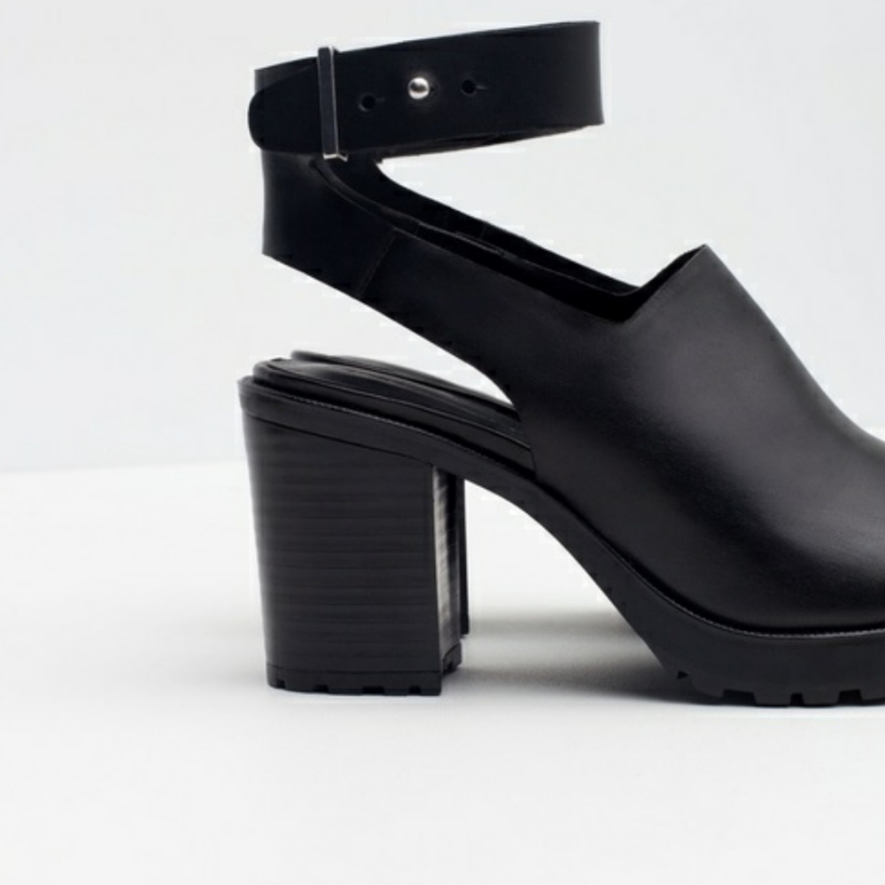 Zara Platforms Chunky-Heel Ankle Strap